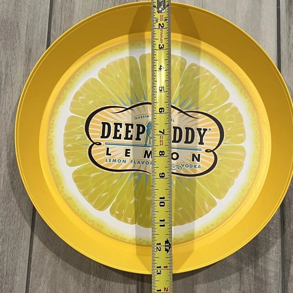 Deep Eddy Lemon Vodka Serving Tray Unisex Yellow Excellent Plastic Barware 13in